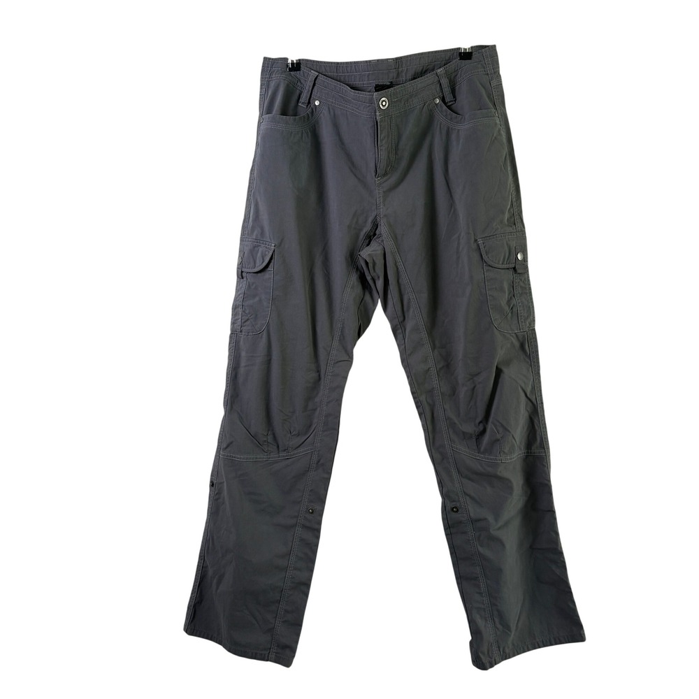 Kuhl Splash Cargo Pants Womens 14 REG Gray Roll Up Straight Leg Hiking 6065
